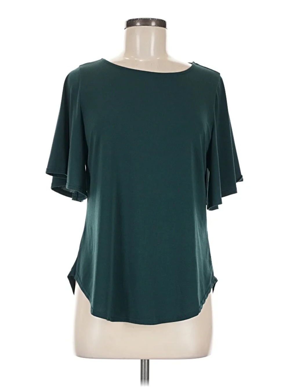 Green Envelope Classic Flutter Sleeve Top